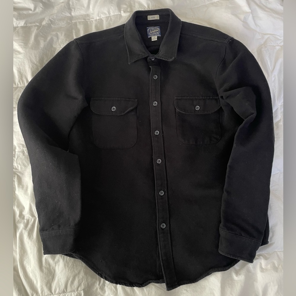 J Crew Men’s Overshirt Large slim thick cotton